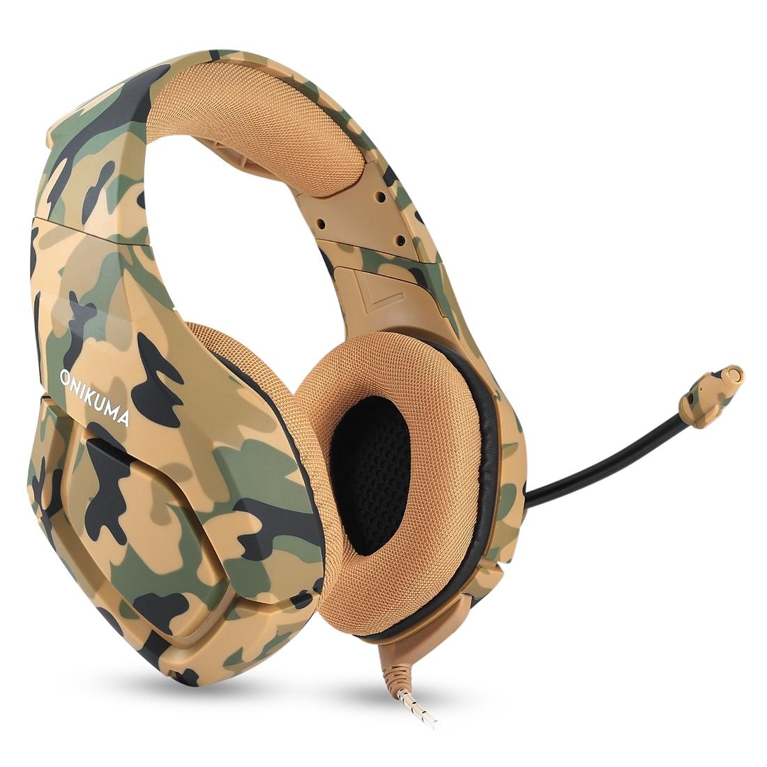 Camouflage Gaming Headset with Noise Cancelling Microphone - Yellow The AuDHD Store