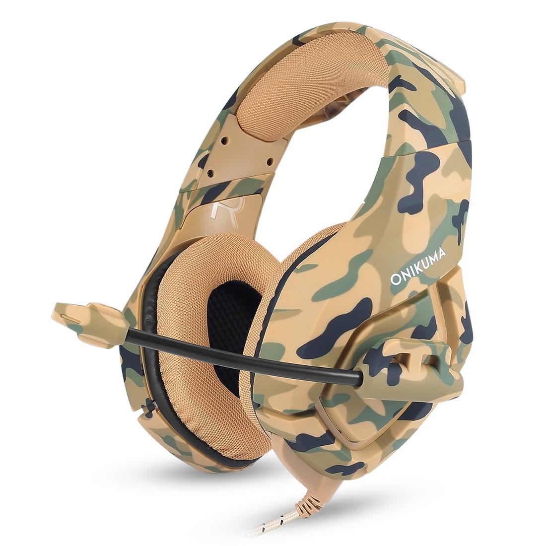 Camouflage Gaming Headset with Noise Cancelling Microphone - Yellow The AuDHD Store