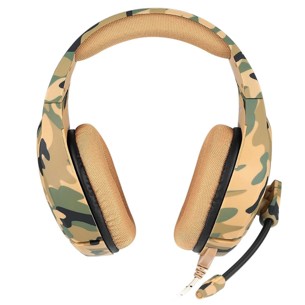 Camouflage Gaming Headset with Noise Cancelling Microphone - Yellow The AuDHD Store