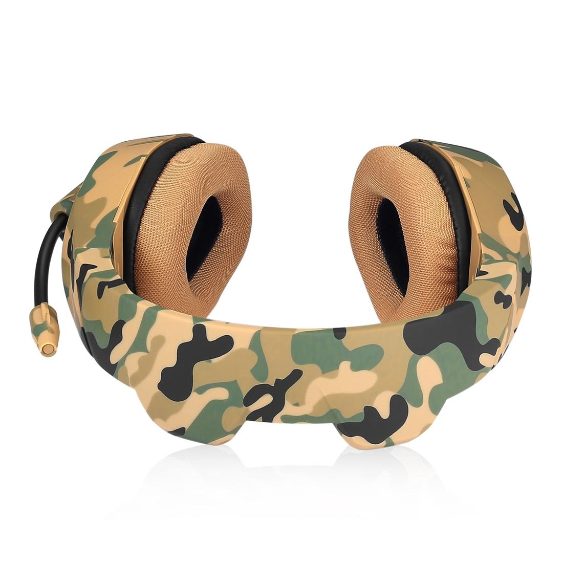 Camouflage Gaming Headset with Noise Cancelling Microphone - Yellow The AuDHD Store