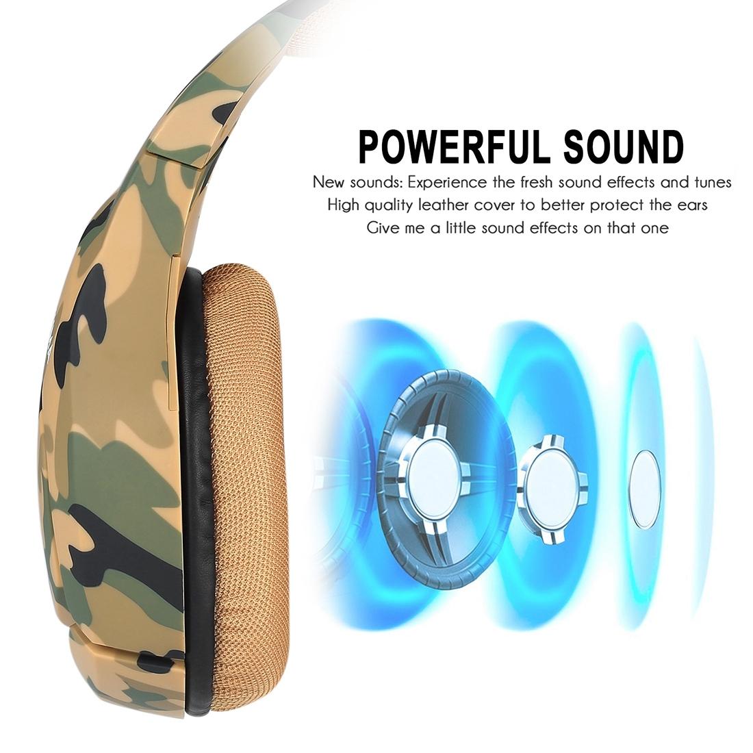 Camouflage Gaming Headset with Noise Cancelling Microphone - Yellow The AuDHD Store