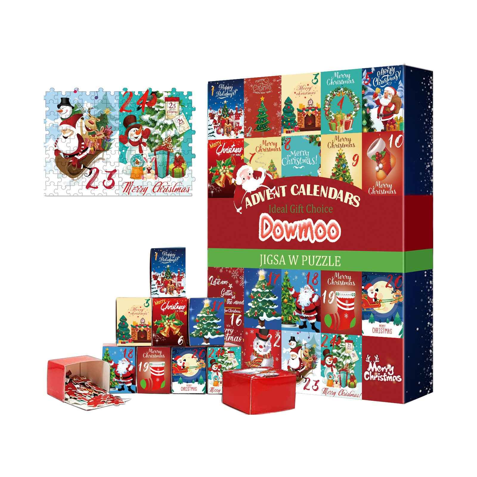 Dowmoo Christmas Advent Calendar Puzzle - 24-Piece Puzzle Surprise Countdown The AuDHD Store