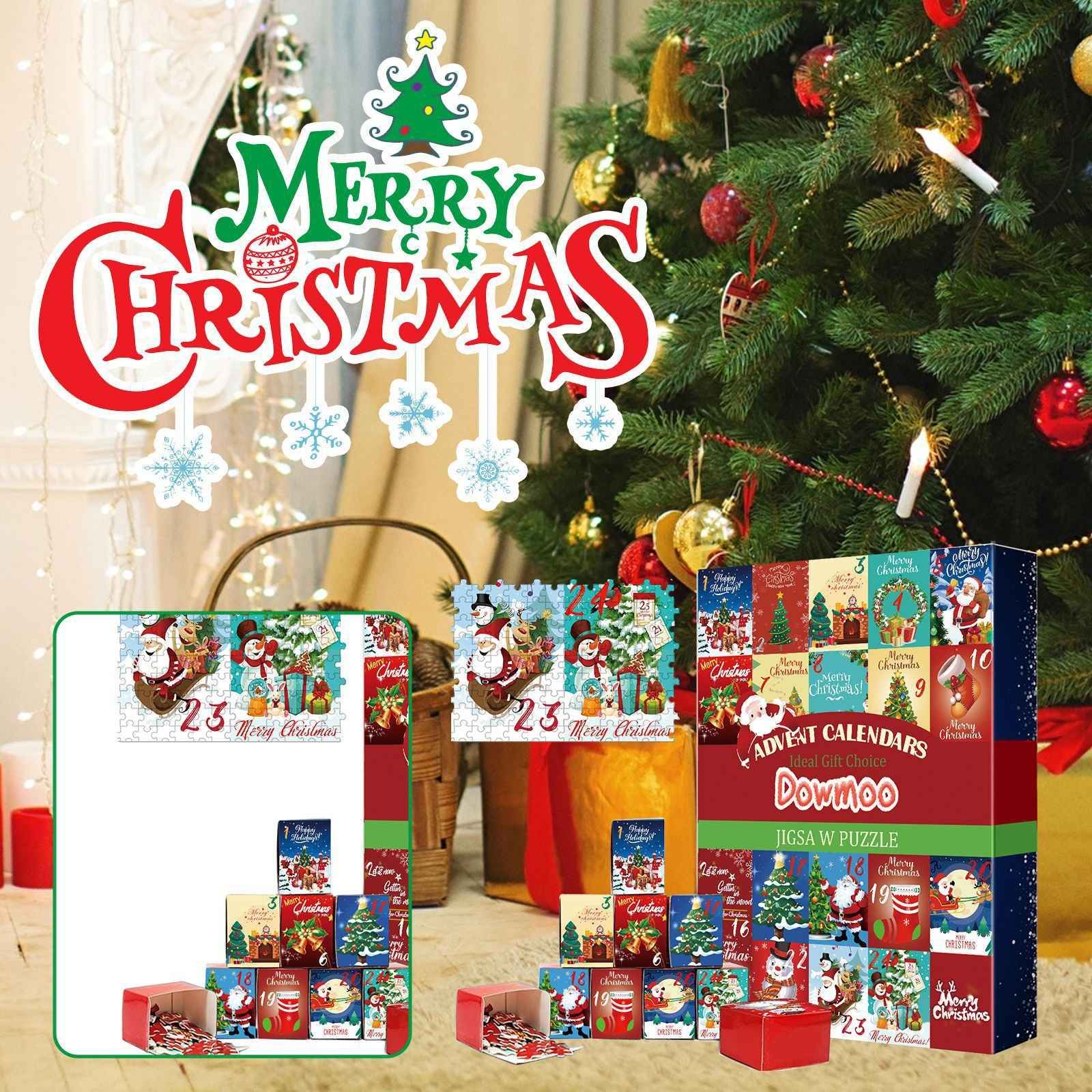 Dowmoo Christmas Advent Calendar Puzzle - 24-Piece Puzzle Surprise Countdown The AuDHD Store