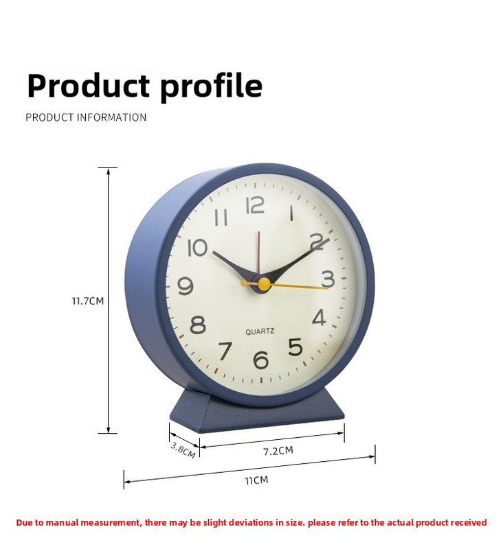 Non-Ticking Analogue Alarm Clock with Night Light for Bedside or Office The AuDHD Store