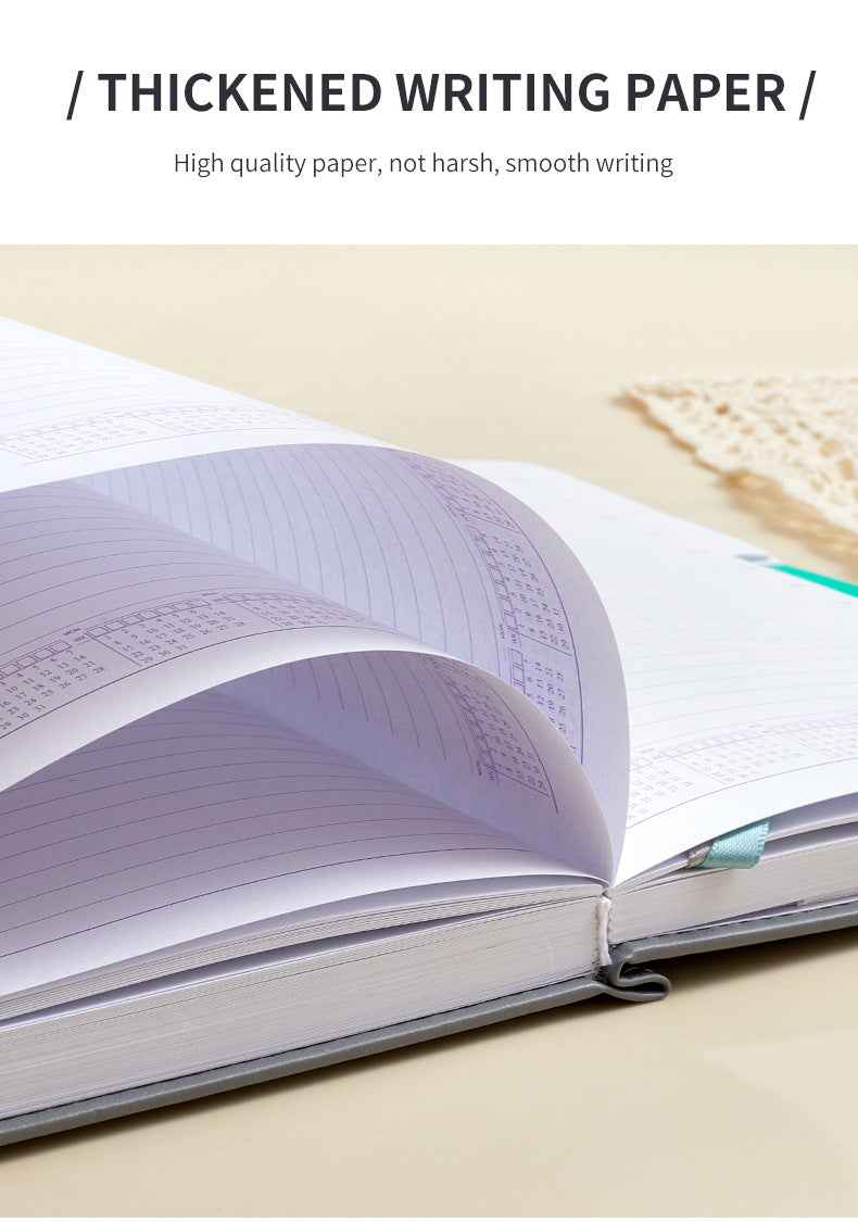 Green A5 PU Leather Agenda Daily Planner The AuDHD Store