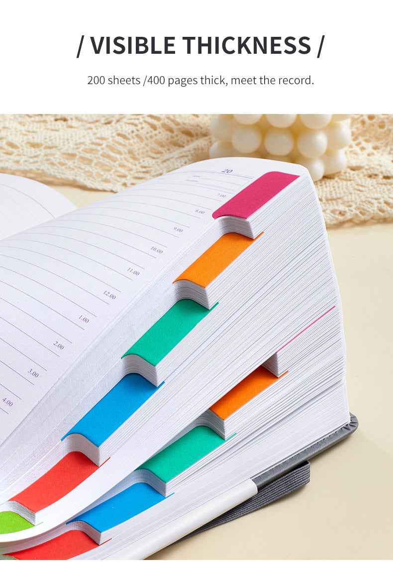 Green A5 PU Leather Agenda Daily Planner The AuDHD Store