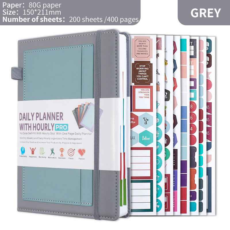 Undated A5 Daily Planner for Focus, Flexibility & Gentle Structure - Grey The AuDHD Store