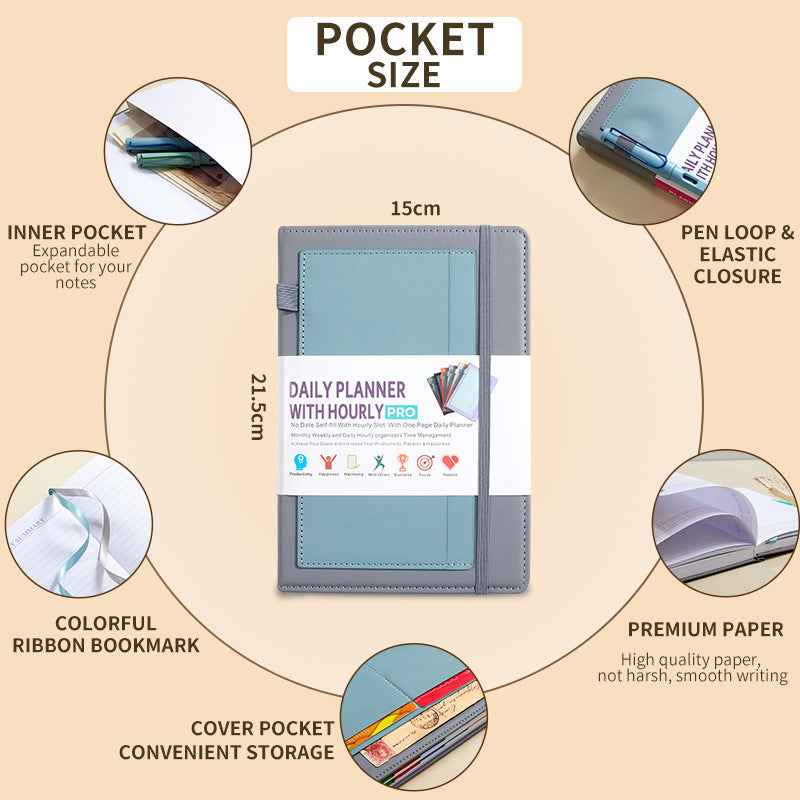 Pink A5 PU Leather Agenda Planner The AuDHD Store