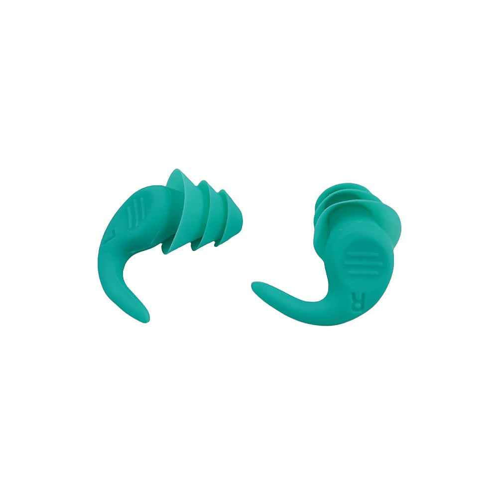 Green 5-Pair Ergonomic Silicone Earplugs - Waterproof for Swimming, Reusable Noise Cancelling Sleep The AuDHD Store