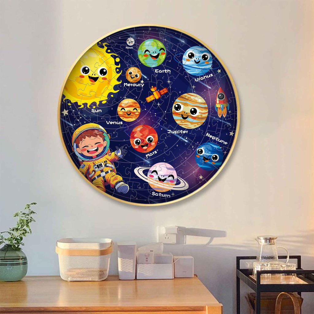 Round 70 Piece Space luminous Jigsaw Puzzle The AuDHD Store