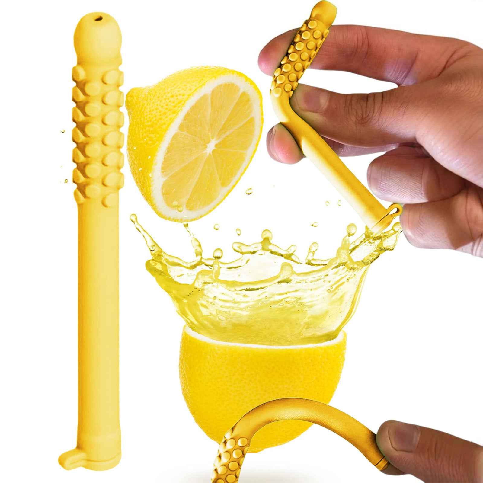 5-Pack Chewable Sensory Tubes Lemon Scented Silicone Oral Motor Aid for Kids and Adults Anxiety Relief Yellow The AuDHD Store