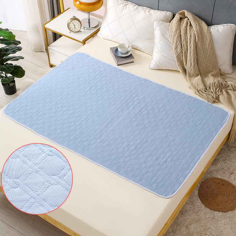 Washable Incontinence Bed Pad 115x200cm Reusable Waterproof Mattress Protector with Non-Slip Backing 4-Layer Absorbent Underpad for Elderly and Adults Medium blue The AuDHD Store