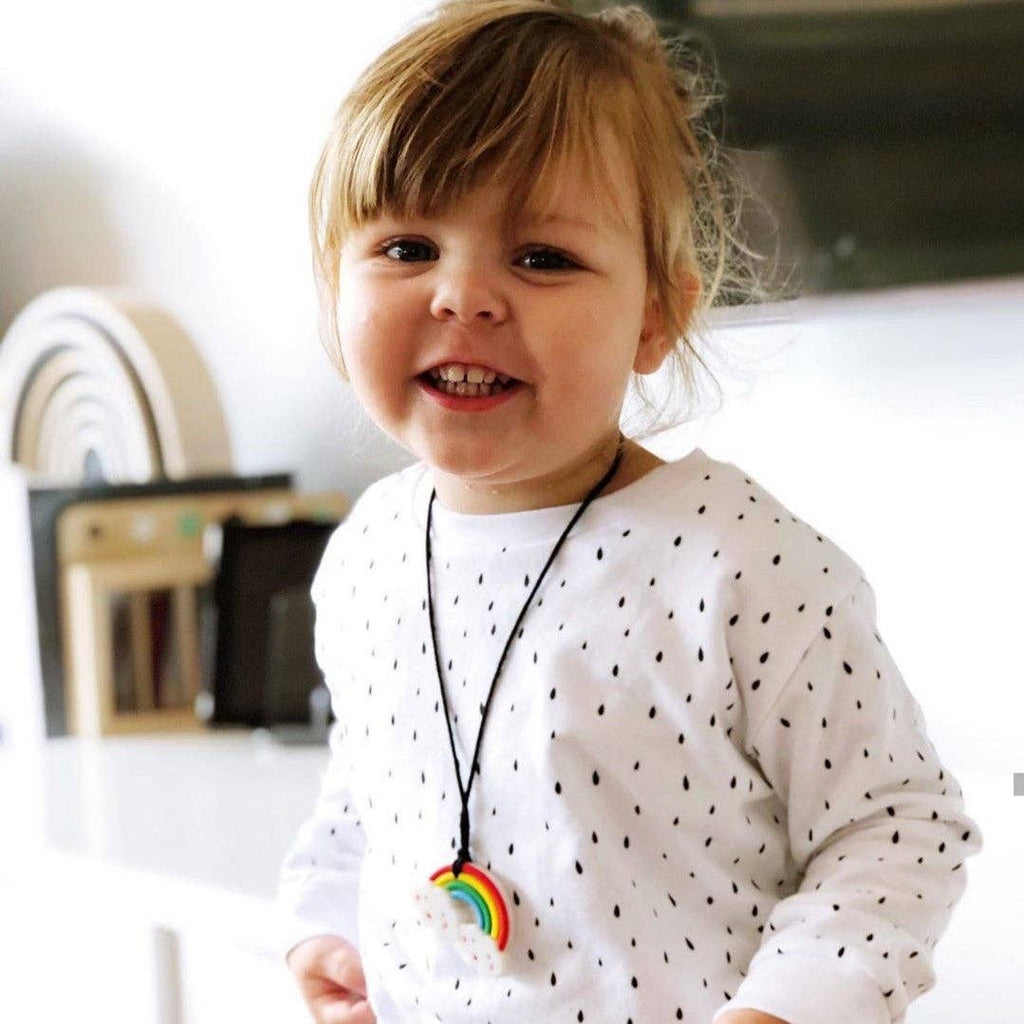 Jellystone Rainbow Chew Necklace | Soft Silicone Sensory Chew