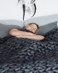 Knitted Weighted Blanket Dark Grey The AuDHD Store